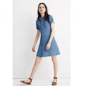 Madewell Denim Waisted Shirtdress Penview Wash
